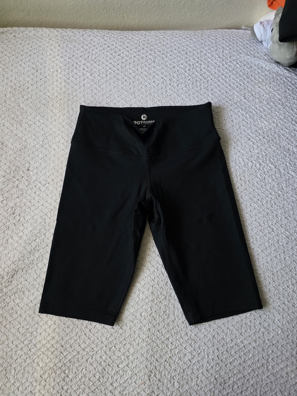 90 Degree By Reflex Women's Black High-Rise Bike Shorts Size XS